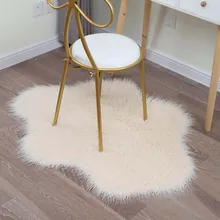 Искусственный мех овчины ковры для спальни пол лохматый шелковистый плюшевый коврик белый ковер из искусственного меха облако форма 3 фигурный мех пляжная шерсть