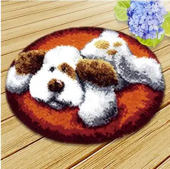 

carpet / DIY Kits Unfinished 3D double-dip cloth embroidered carpet / tummy little foolish dog / carpet cross stitch