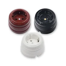 2 шт. Высокое качество Ретро Европейская керамическая розетка для улучшения дома настенная электрическая розетка 16А