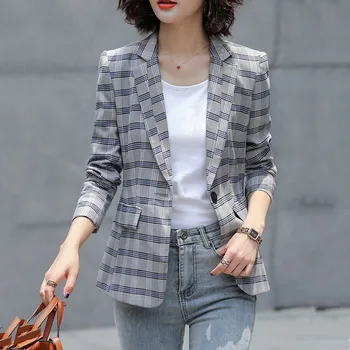 

Real shot new high-end temperament suit jacket 2019 autumn and winter fashion temperament OL British style small suit jacket