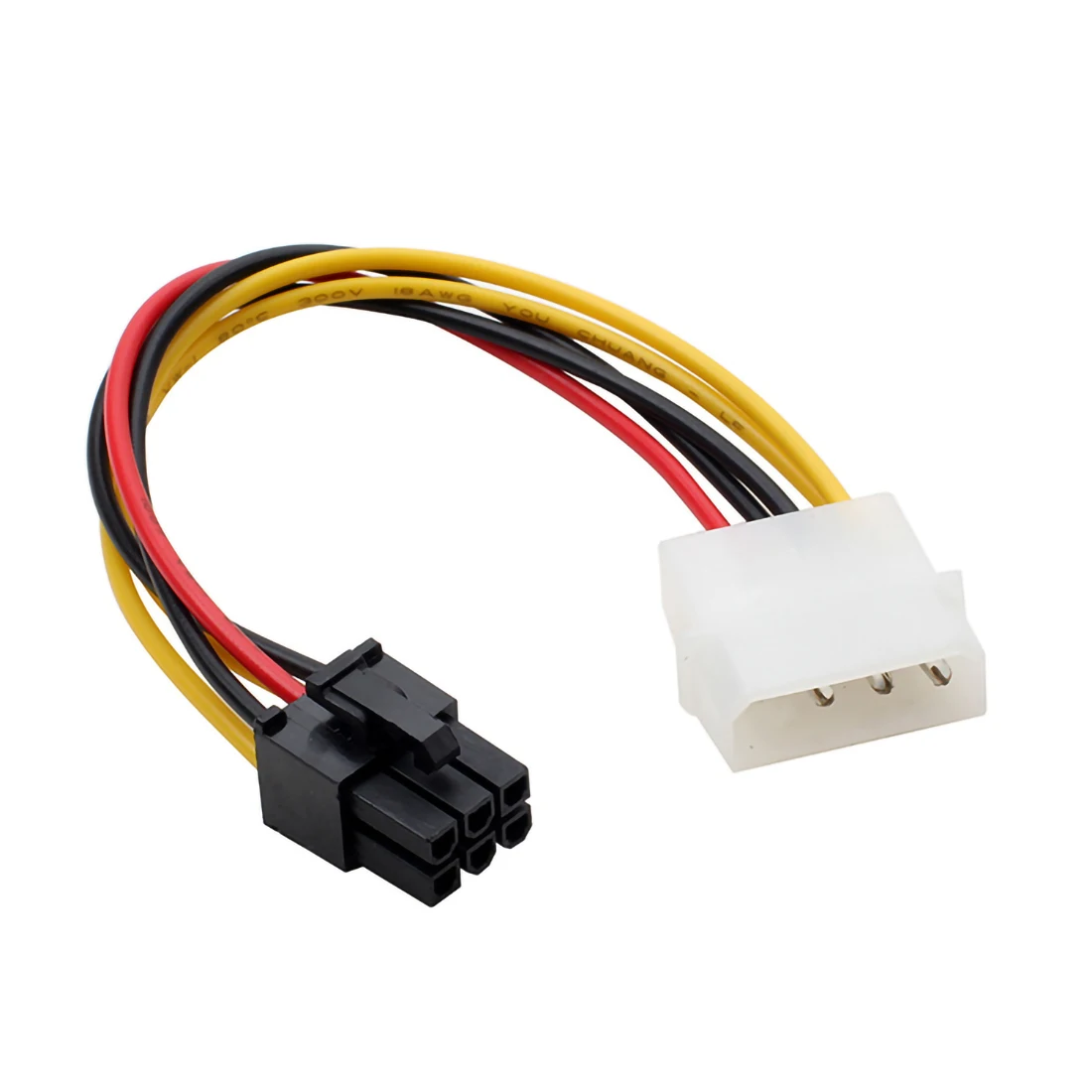

1x 18cm High Quality 4 Pin to 6 Pin PCI-Express PCIE Graphic Video Card Power Converter Cord Adapter Cable