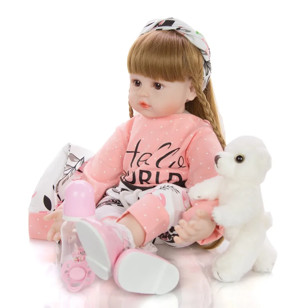 Силиконовые куклы Reborn Baby с повседневной шляпой 24 дюйма 60 см Bebe, живой как настоящая Boneca Мода Девочка Дети День рождения играть игрушки