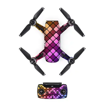 

PVC Decal Skin Sticker For DJI Spark Drone body + remote Controllers + 3 Battery Protective Cover DJI Skin Stickers