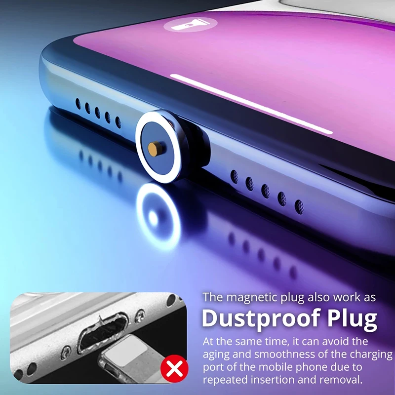 Magnetic Tips Universal Round Cable Micro USB Type C Magnet Replacement Parts Mobile Phone Dust Plug magnetic cable adapter magnetic charging adapter