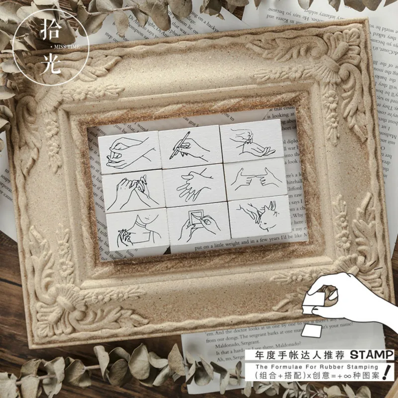 AngelHere Store 1 шт. винтажный деревянный штамп рисунок линия для рисования сделай сам