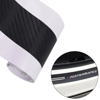 

High Quality 90cm Trunk Carbon Fiber Texture Bumper Guard Decor Sticker Trim For BMW 1 2 3 4 5 6 7 M3 M4 Z4 Series
