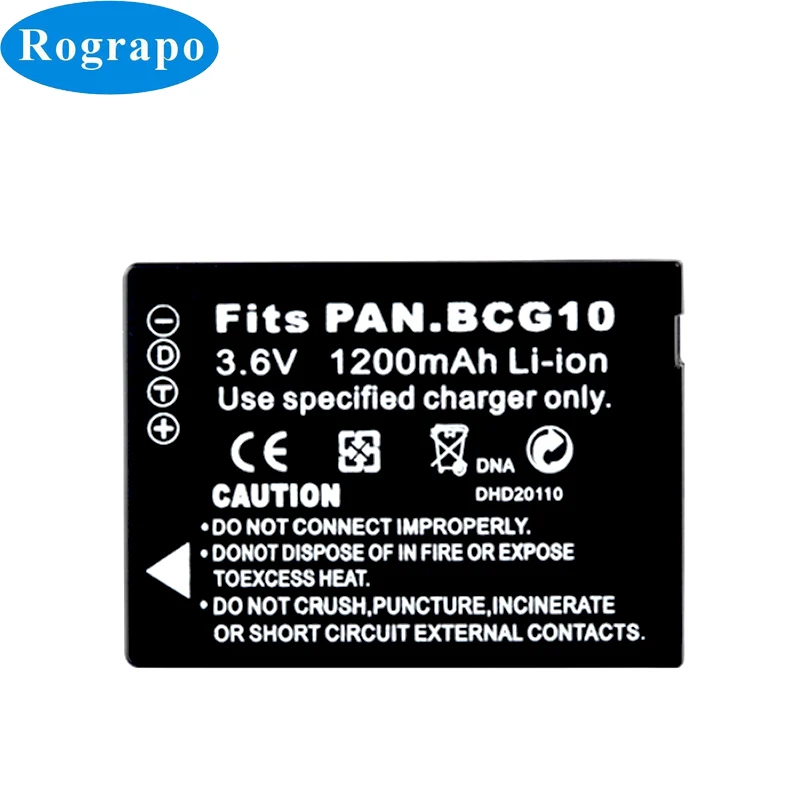 New1000mAh DMW-BCG10 BCG10 Камера Батарея для цифрового фотоаппарата Panasonic Lumix DMC-3D1 DMC-TZ7 DMC-TZ8