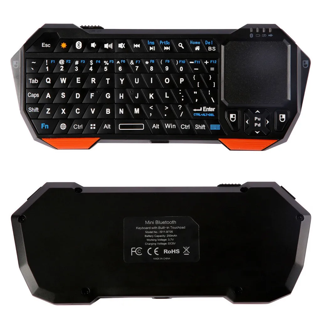 

Handheld High Sensitive Smart Keyboard Wireless Keyboard Mini Bluetoth Keyboard with Touchpad for Windows Android IOS