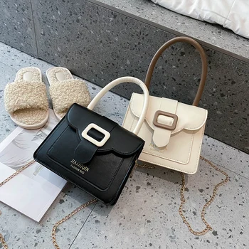 

Fashion Women Shoulder Crossbody Bags PU Leather Chain Small Square Lady Shoulder Messenger Bag Handbags