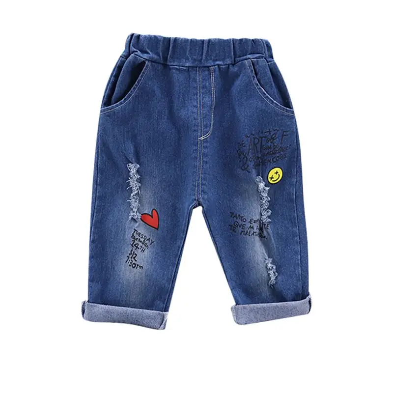 

Baby Clothes 0-4T Spring Autumn Casual Fashion Baby Cartoon Printing Jeans Kids Trousers Children's Denim Pants