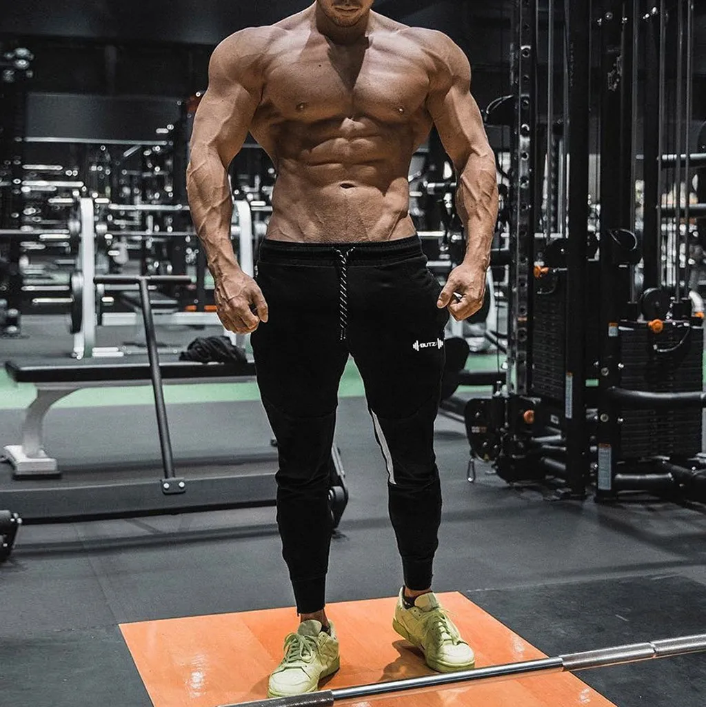 Men's Running Pants Casual Outdoor Climbing Trousers Sports Running Drawstring Fitness Long Pants