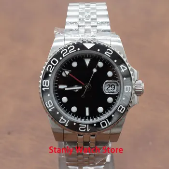 

Sapphire Glass Bliger 40mm Black Sterile Dial Ceramic Bezel Luminous GMT Jubilee Strap Automatic Movement Men's Watches