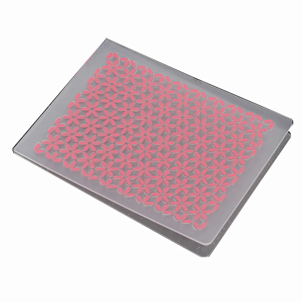 Lychee Life DIY шестиугольная Цветочная форма тиснение шаблон творческие папки для тиснения для дизайна ногтей напечатанные декорации