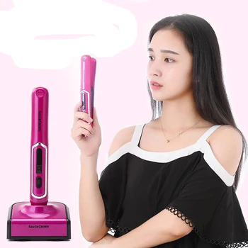 

Professional Mini Cordless Hair Straightener Flat Iron Portable Hair Curler Electric Splint Straight Curler Dual-use Hairs Tool