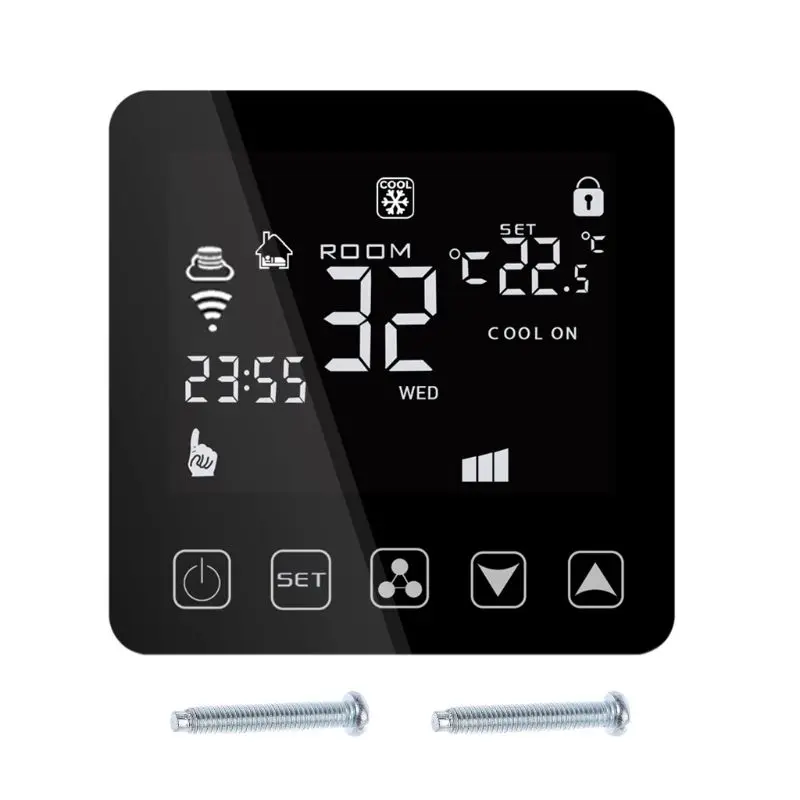 Wifi центральный кондиционер вентилятор с термостатом катушки охлаждение, Отопление температура дистанционного голосового управления для Alexa Google Assistant IFT