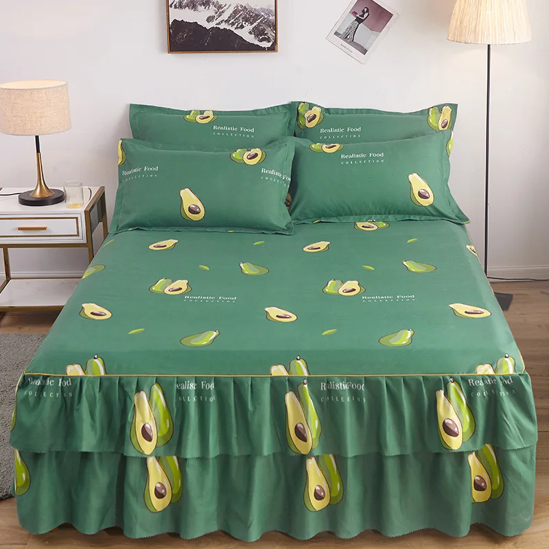 Bed cover with skirt Simmons чехол для матраса юбка алоэ-как хлопок двойной кровати юбка корейский стиль простыни гофрированные кровать юбка комплект Матрас протектор - Цвет: Bed cover with skirt