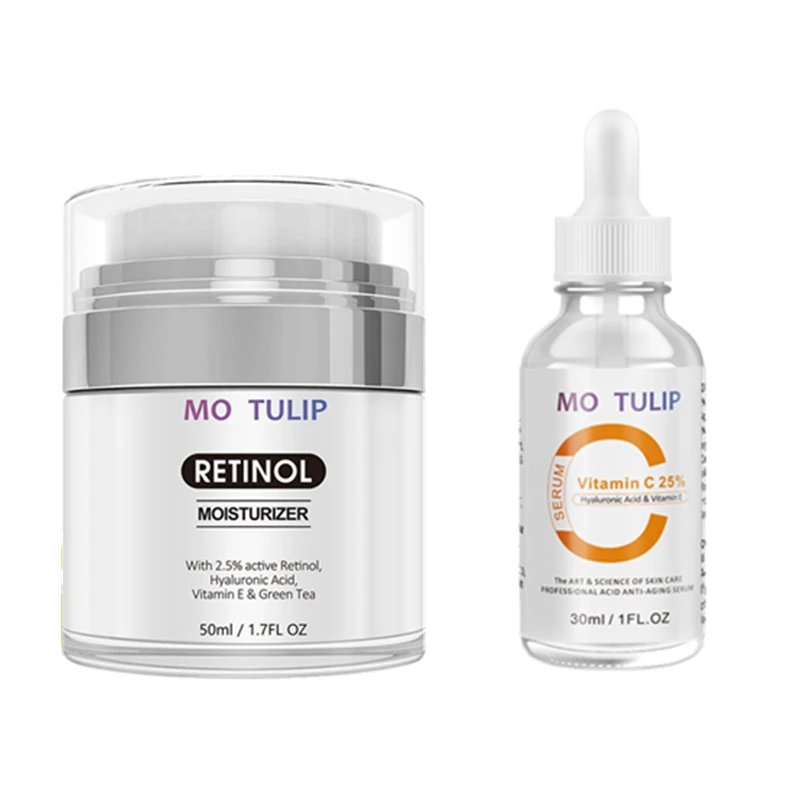 MO TULIP 2.5% Retinol Whitening face cream + Vitamin C Serum Anti aging Wrinkle Moisturizing Cream Skin Care DropShip | Красота и