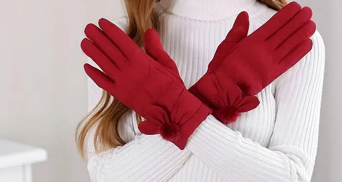 Перчатки с сенсорным экраном различных цветов; модные перчатки - Цвет: Красный