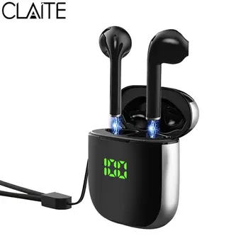 

CLAITE WK-60 TWS bluetooth Earphone Auto Pairing Binaural Stereo Earbuds Smart Touch Music Headsets with Wireless Charging Case