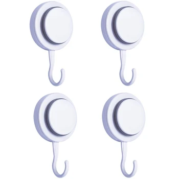 

Powerful Suction Cup Hooks-Organizer Holder for Towel,Robe,Loofah-Waterproof Vacuum Suction Hooks for Shower Bathroom Kitchen Re