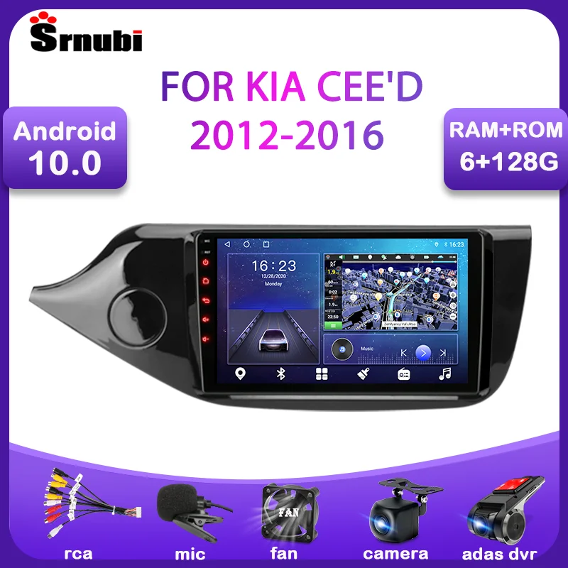 Srnubi Android 10 0 для KIA Cee ɽ CEED JD 2012-2018 2 Din IPS GPS навигация Bluetooth автомобильное радио