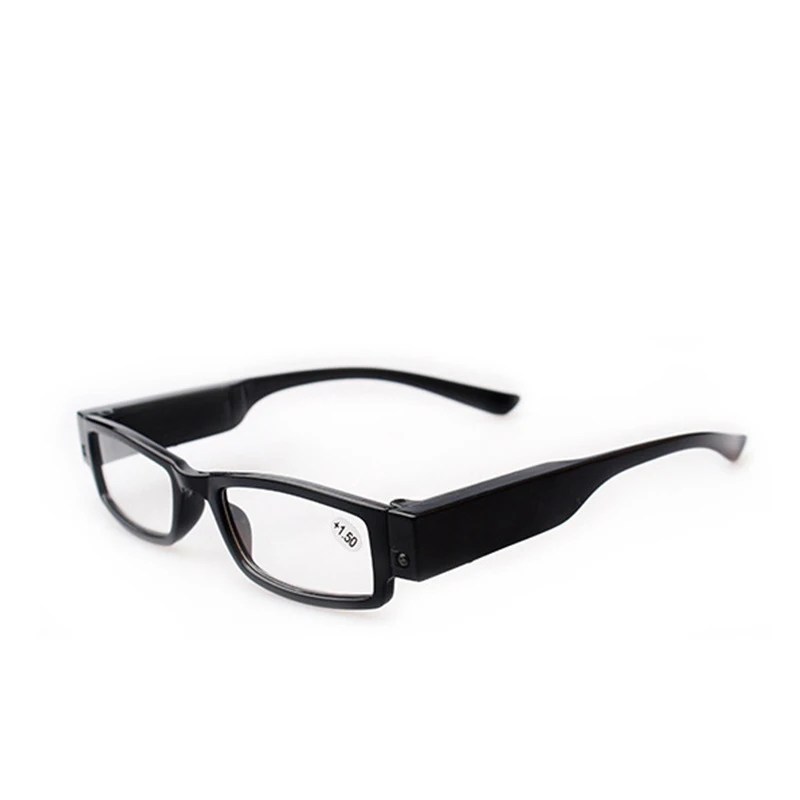 Fashion personality multi-function LED lamp reading mirror casual wild glasses new Korean unisex square reading glasses