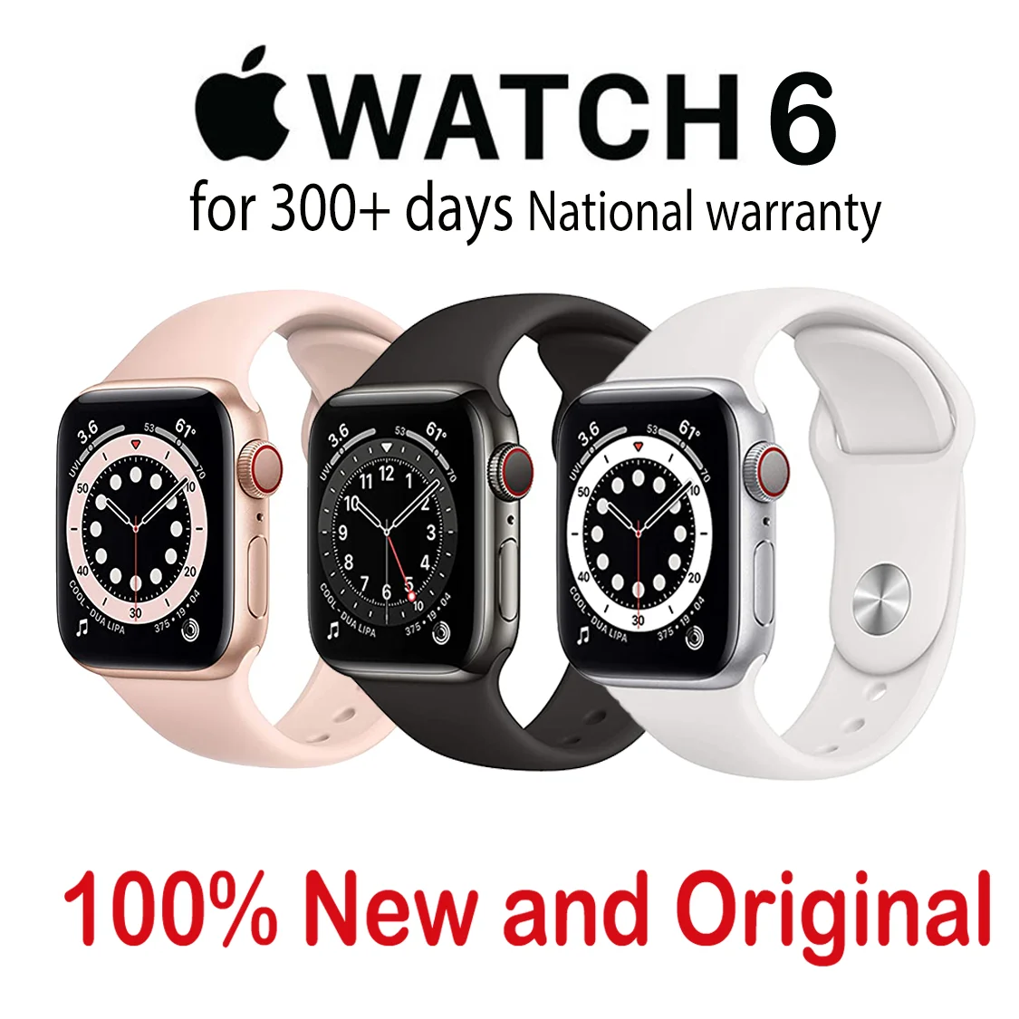 New Original Apple Watch Series 6 GPS Cellular 40MM/44MM iWatch Aluminum Case with 5 Colors Sport Band Smart watch | Электроника