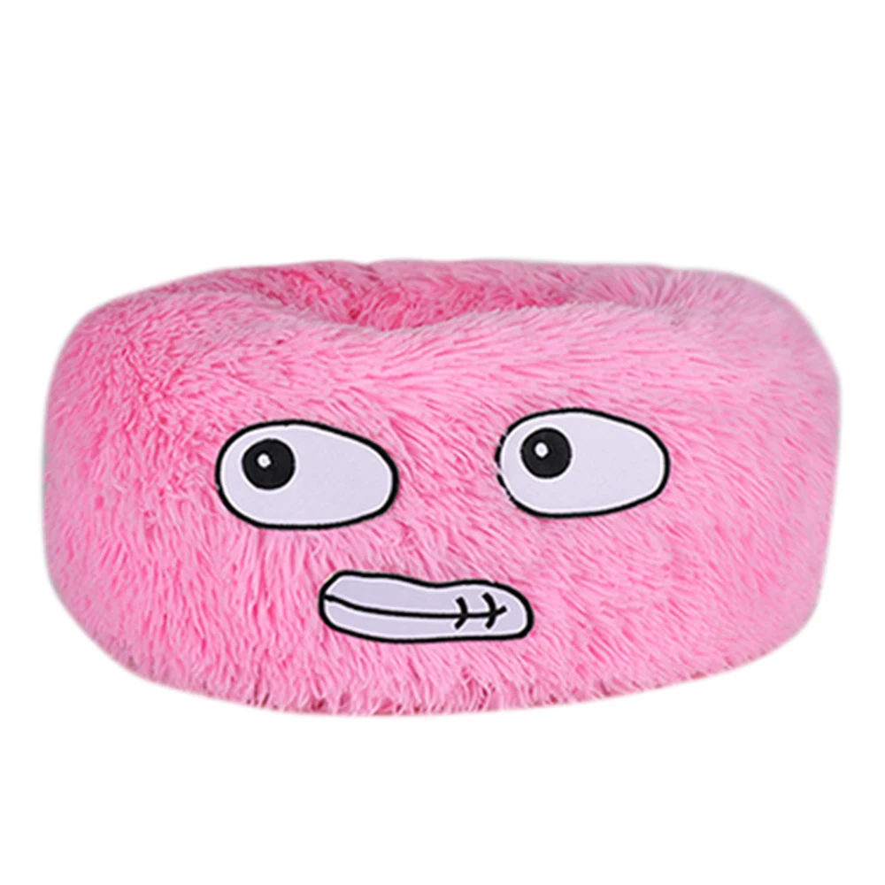 B-pink Круглые плюшевые кровати для кошек, круглая кровать для собак, для маленьких собак, кошек, мягкая длинная плюшевая кровать для кошек, зимнее теплое спальное место, коврик для щенка - Цвет: B-pink
