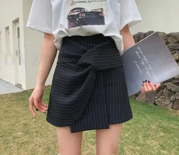 

2020 new striped half skirt high-end brand in spring, summer and Autumn