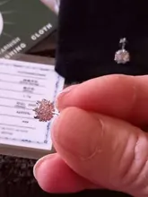 YHAMNI con certificado mujer maciza 925 pendientes de plata de lujo 8mm 2 quilates Zirconia diamante doble Stud pendientes para las mujeres E005