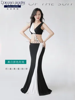 

2020 new belly dance clothes net yarn practice performance performance costume beauty female two-piece new sexy beginner