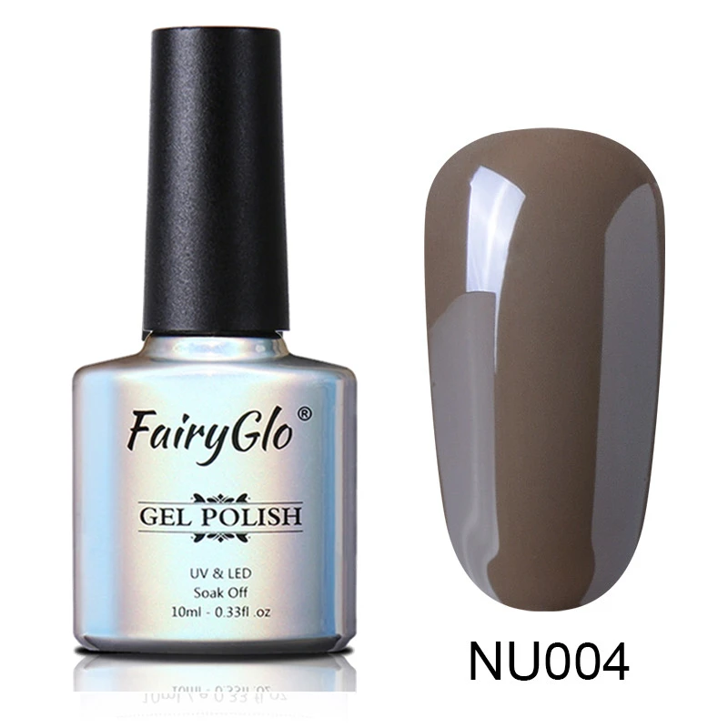 FairyGlo 10 мл розовый лак для ногтей УФ Гель-лак удаляемый путем отмачивания лак Декоративный Лак для ногтей Vernis полу Перманентный лак для ногтей УФ-гель лак - Цвет: NU004