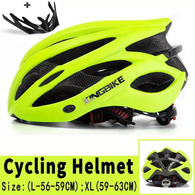 KINGBIKE для мужчин и женщин велосипедный шлем MTB дорожный велосипед шлем Capacete EPS+ PC 24 вентиляционных отверстия интегрально-литой велосипедный шлем - Цвет: Прозрачный