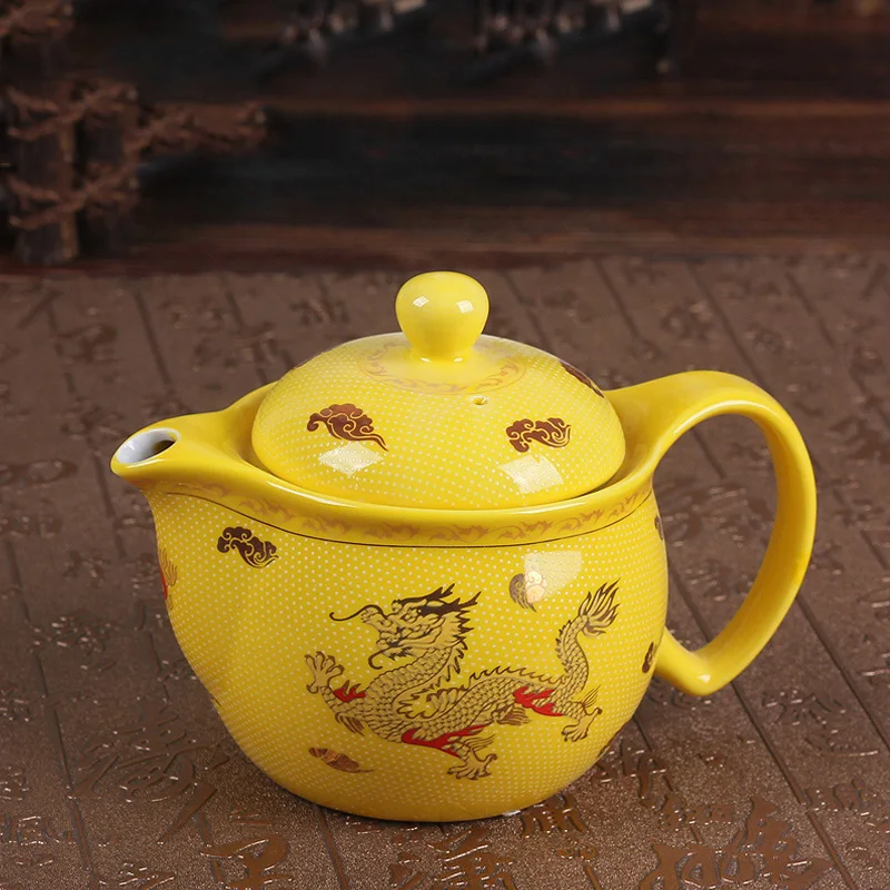 Pu'er чайный горшок 350 мл Цзиндэчжэнь Керамический Чайник крышка фильтра набор синие и белые фарфоровые чайники чайные принадлежности чайная посуда Декор - Цвет: J Style