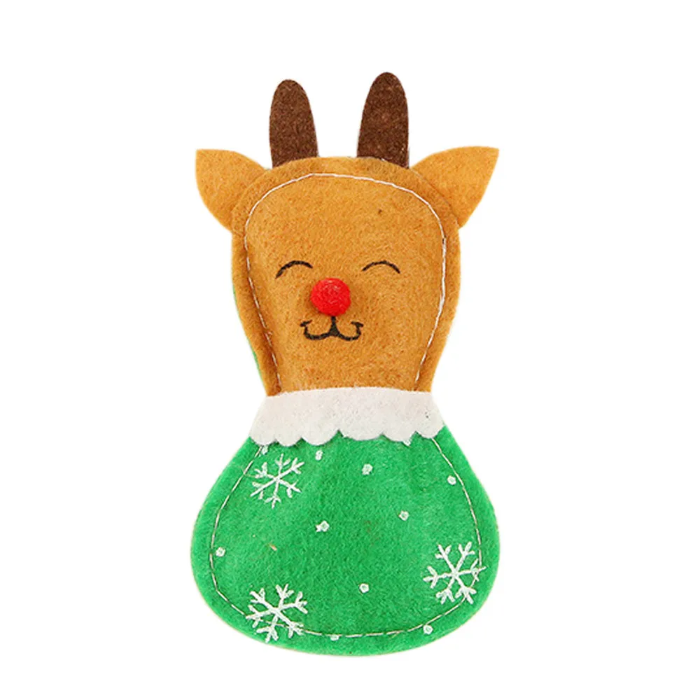 Merry Рождественский мешок обеденный кухонный стол лось украшения Санта Клаус портативный ложка чехол для вилок набор для хранения посуды Домашний Органайзер