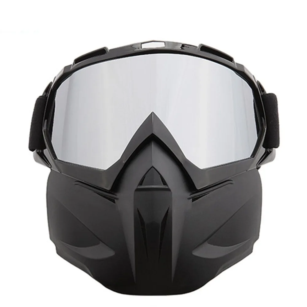 Motorcycle Mask Goggles And Mouth Filter for Motorcycle Helmet Moto Casque Casco Capacete Open Face Detachable Goggle Helmets