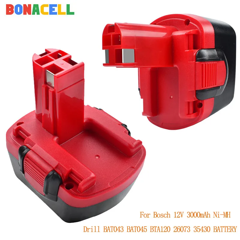 Никель металлогидридный аккумулятор Bonacell 1 шт. 12 В 26073 а/ч для дрели Bosch GSR VE 2 GSB PSB