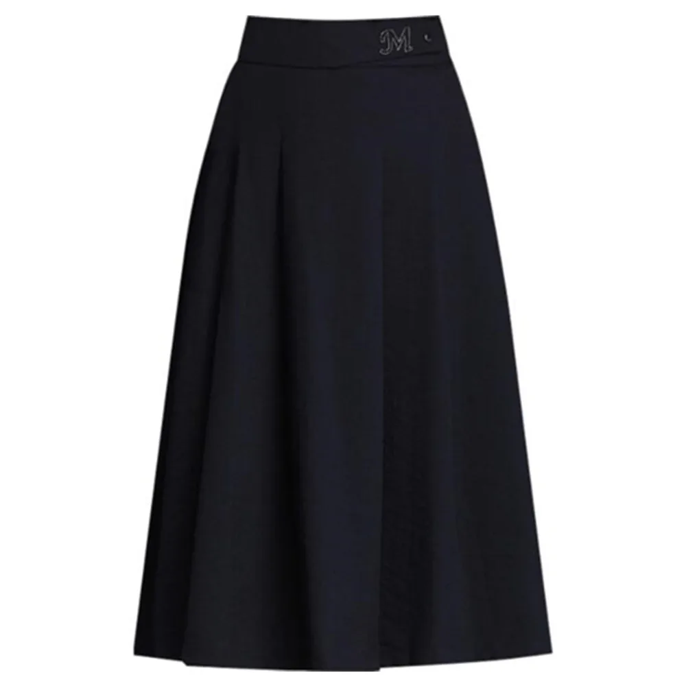 2022 Spring Skirts Womens Fashion A-line Casual Loose Skirt Korean Pockets Office Lady Long High Waist Midi Jupes | Женская одежда
