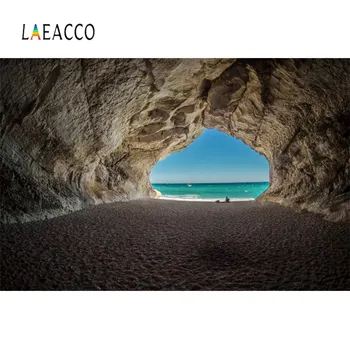 

Laeacco Tropical Stone Cave Sea Beach Sand Baby Portrait Scenic Photographic Backgrounds Photography Backdrops For Photo Studio