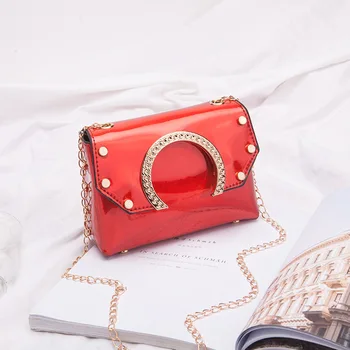 

Fashion Laser Mini chain small bag 2020 New simple Rivet Women bag shoulder bag female Mobile Phone bag Girl Small Messenger Bag