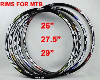 

Pasak MTB Wheelset Rims 26 27.5 29 Aluminium Alloy 24H 32H 21mm Depth Disc Brake Bicycle Aro 29er Bike Clincher Ring felgen
