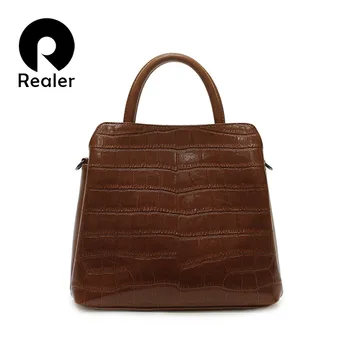 

REALER Leather Luxury Handbags Women Bags Shoulder Bag Quality Leather Crossbody Bags Designer 2020 Fashion for Women Messenger