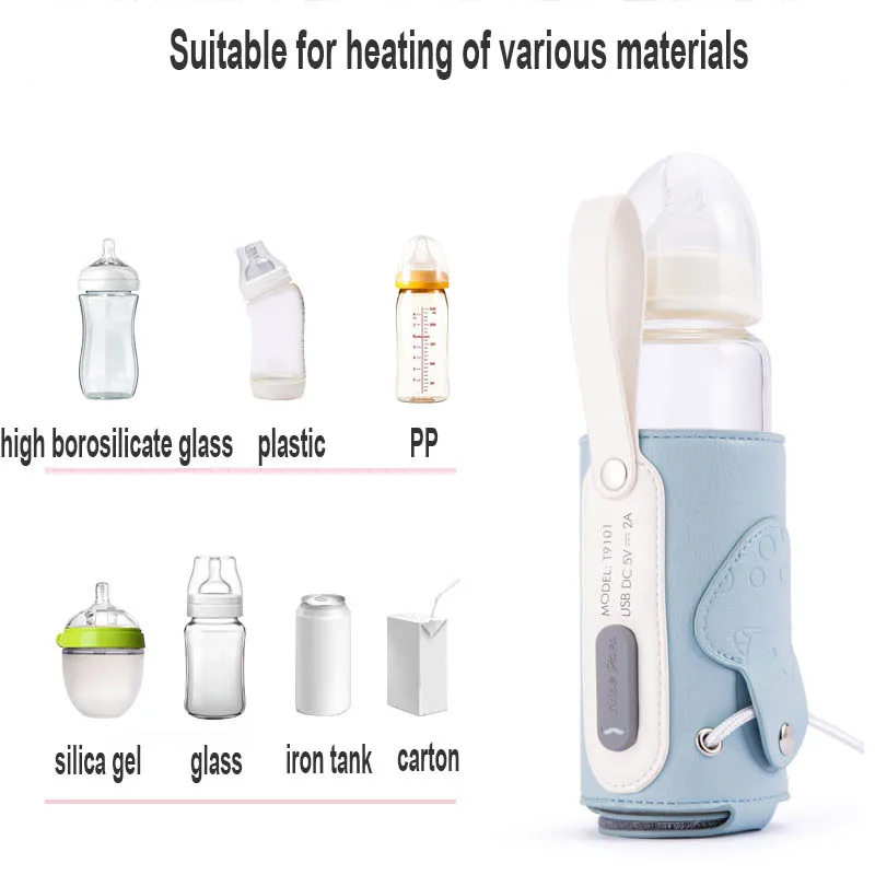 Nursing Bottle Insulation Cover Universal Heating Sleeve USB Charging Constant Temperature PPSU Kbsin212 Milk Bottle Warmer Heater 