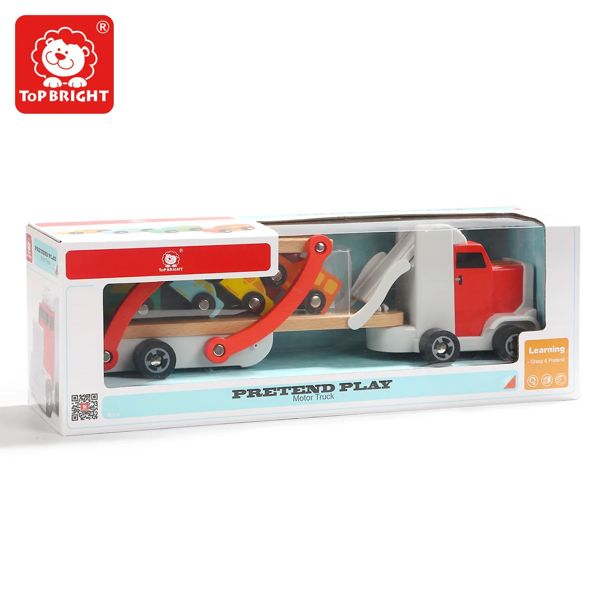

TOPBRIGHT Toy Car Model Set Children Wood Disassembly Double Layer Big Truck Assembling Assembly Scrollable