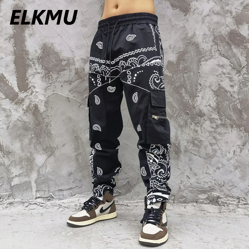 ELKMU Streetwear Harem Pants Bandana 