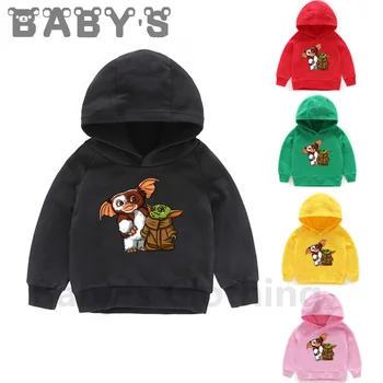 

Children Hooded Hoodies Kids STAR WARS Baby Yoda Cartoon Sweatshirts Boys Pullover Autumn Tops Girls Funny Cute Clothes,KMT5345
