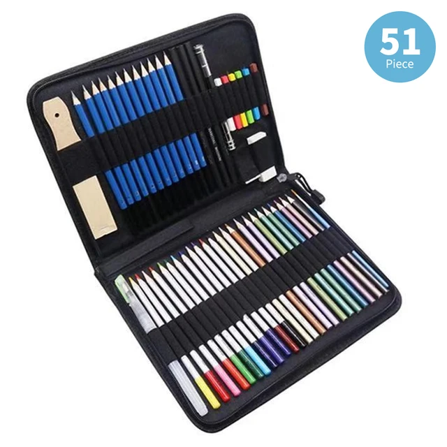 EUWBSSR 51PCS Colored Pencils Set,Drawing Pencils and Sketching