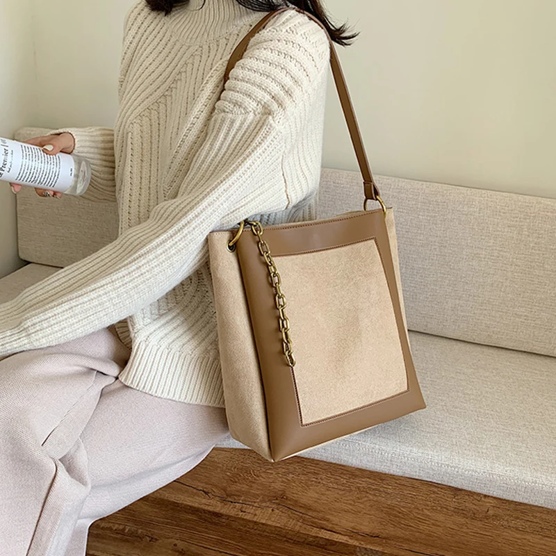 

Contrast Color Crossbody Bags For Women 2020 Matte Leather Women Shoulder Bag Large Women's Bag High Capacity Female Shopper New