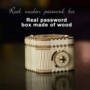

24PCS Mechanical Building Blocks Kits Model DIY 3D Password Music Box Wooden Game Treasure Box/Calendar Model Toy Gift
