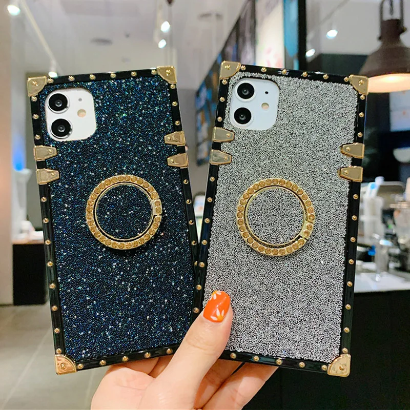Силиконовый чехол с кольцом-держателем для iphone 12 PRO MAX X XS XR 11 13 6 6S 7 8 PLUS | Мобильные